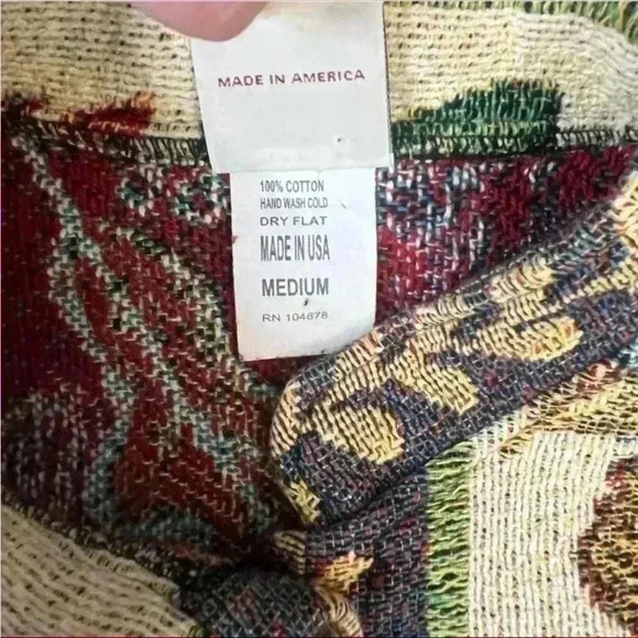 Sugar Street Weavers Vintage Tapestry Woven Jacket Size M Autumn Fall Aesthetic - Picture 7 of 9